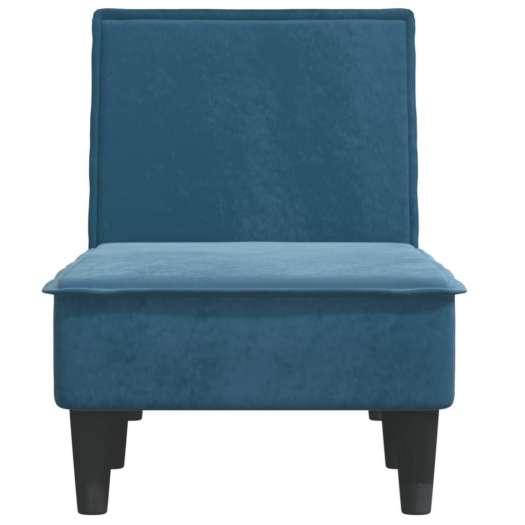 Chaise longue bleu velours - XIOS