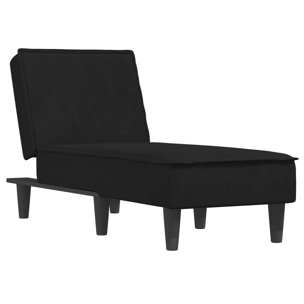 Chaise longue noir velours - XIOS
