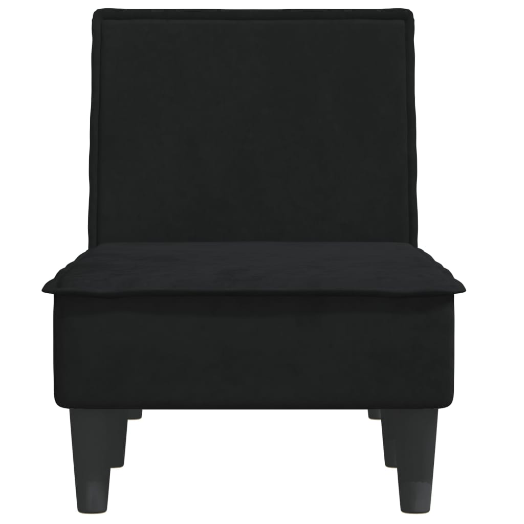 Chaise longue noir velours - XIOS