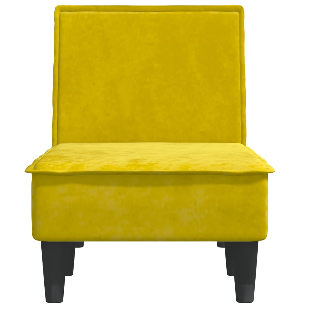 Chaise longue jaune velours - XIOS