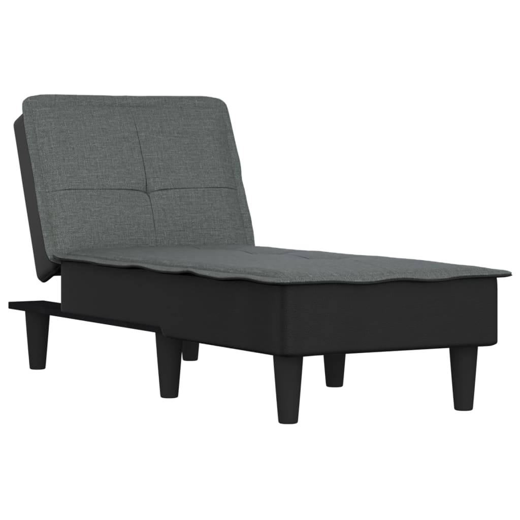 Chaise longue gris foncé tissu - XIOS