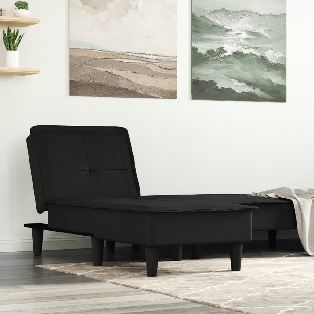 Chaise longue noir tissu - XIOS
