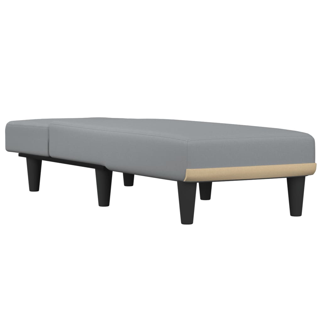 Chaise longue gris clair tissu - XIOS