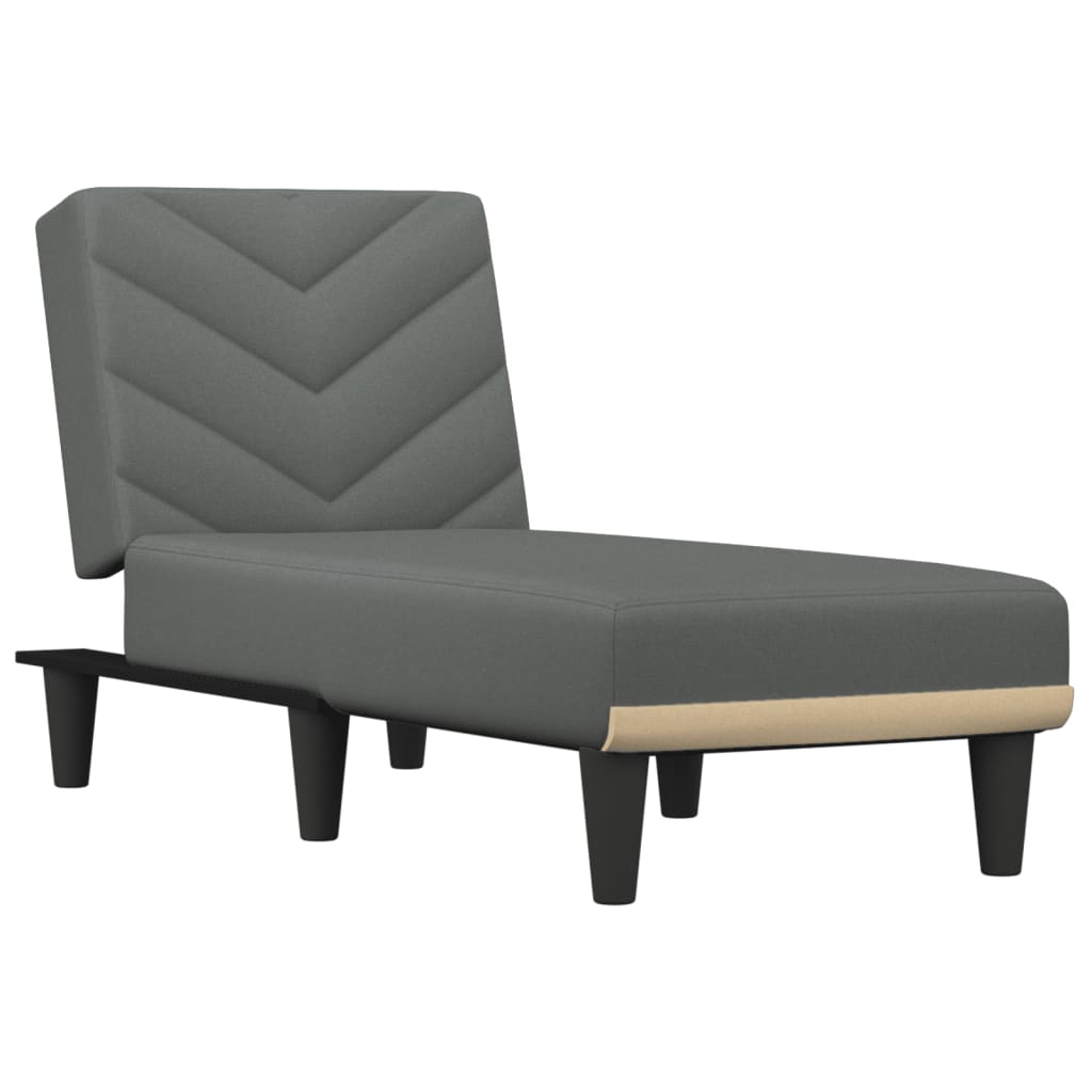 Chaise longue gris foncé tissu - XIOS