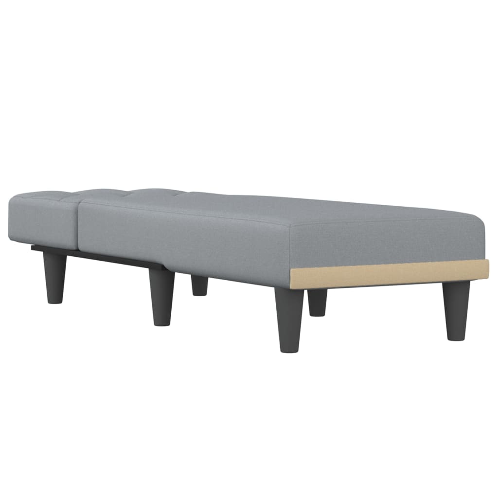 Chaise longue gris clair tissu - XIOS