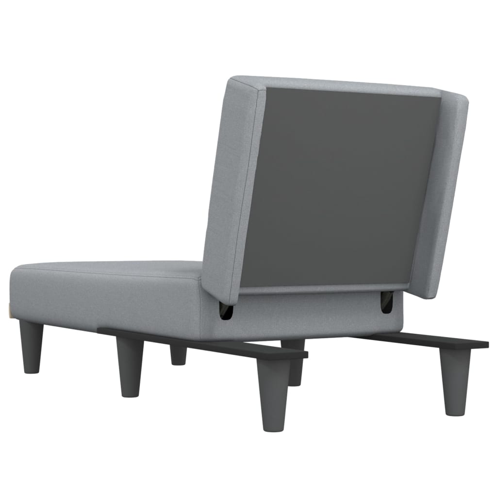 Chaise longue gris clair tissu - XIOS