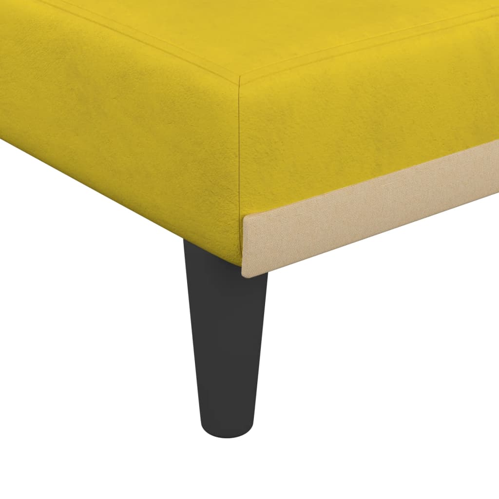 Chaise longue jaune velours - XIOS