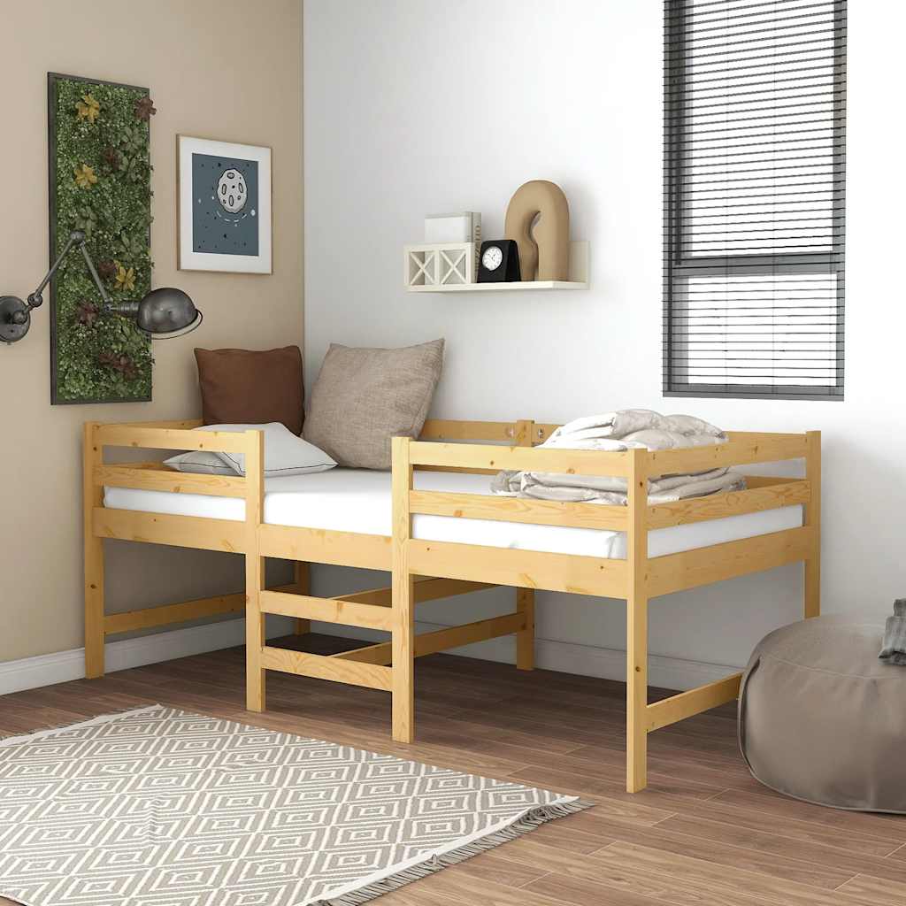 Cadre de lit sans matelas 90x200 cm bois de pin massif - XIOS