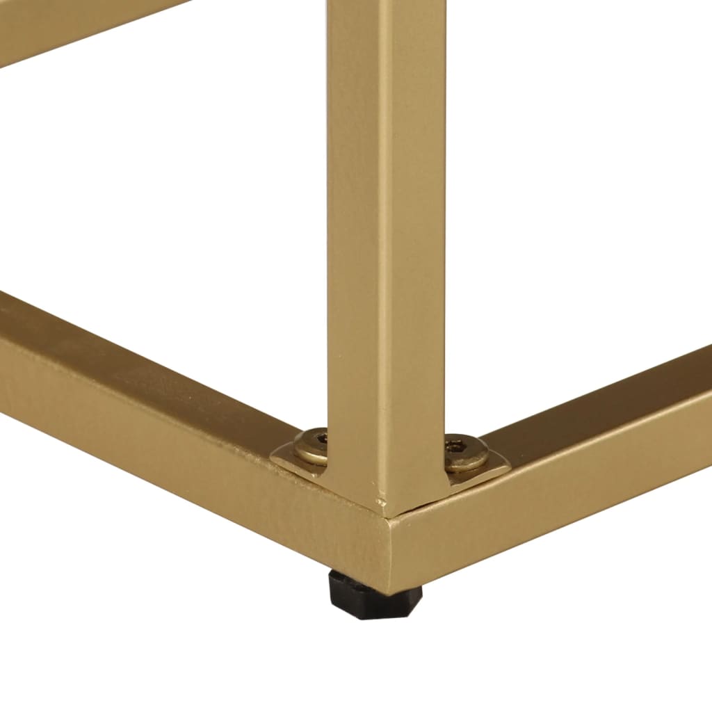 Buffet noir et doré 110x30x75 cm bois massif de manguier - XIOS