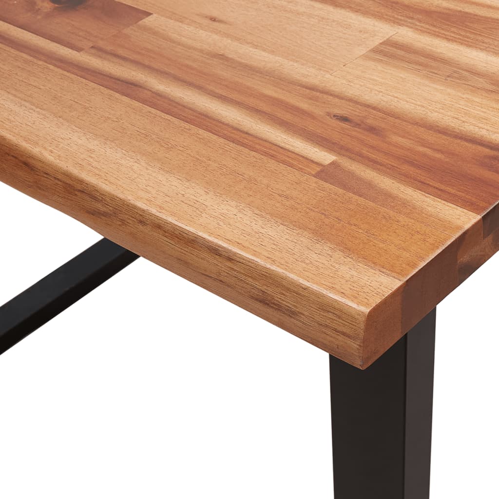 Ensemble à manger 3 pcs avec bord vivant bois massif d'acacia - XIOS