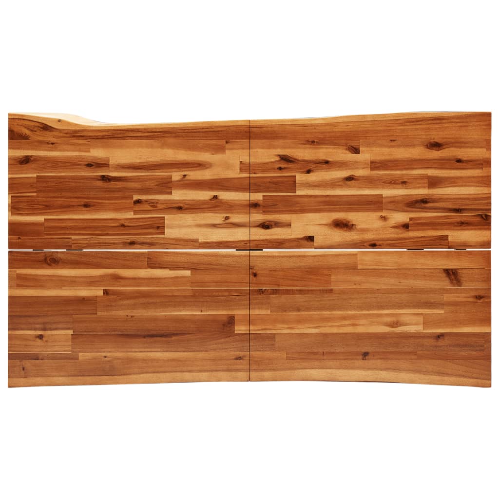 Ensemble à manger 3 pcs avec bord vivant bois massif d'acacia - XIOS