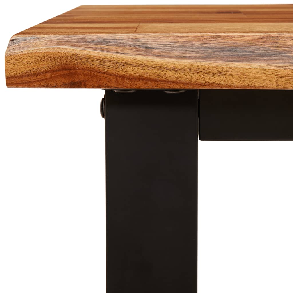 Ensemble à manger 3 pcs avec bord vivant bois massif d'acacia - XIOS