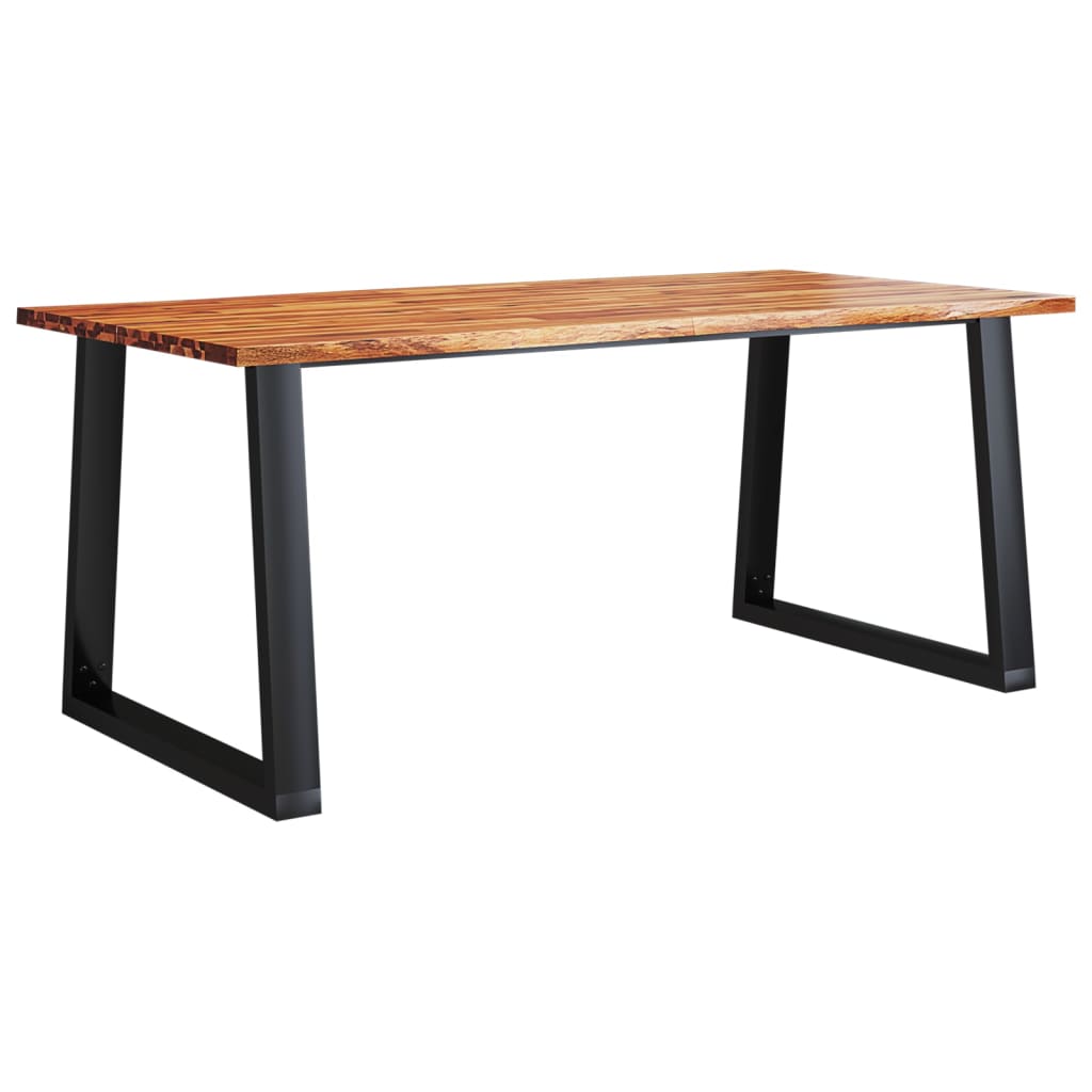 Ensemble à manger 3 pcs avec bord vivant bois massif d'acacia - XIOS