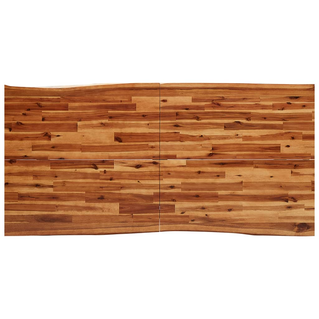 Ensemble à manger 3 pcs avec bord vivant bois massif d'acacia - XIOS