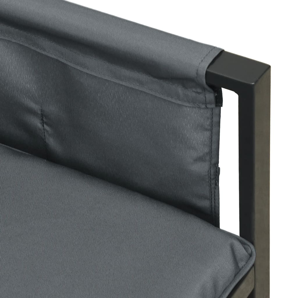 Ensemble à manger de jardin 2 pcs anthracite acier