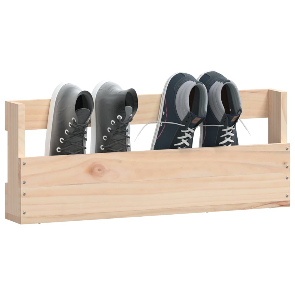 Étagères à chaussures murales 2 pcs 59x9x23 cm Pin massif - XIOS