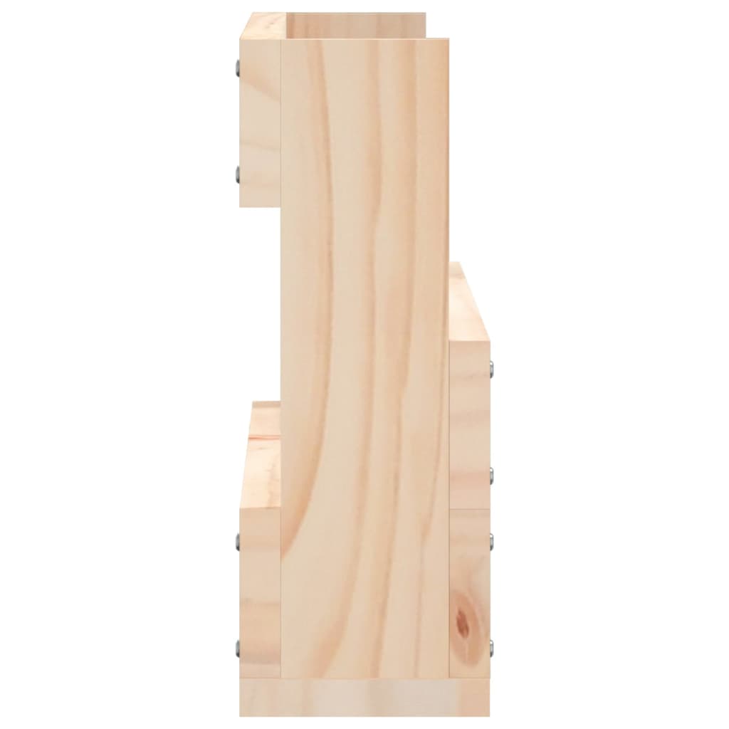 Étagères à chaussures murales 2 pcs 59x9x23 cm Pin massif - XIOS