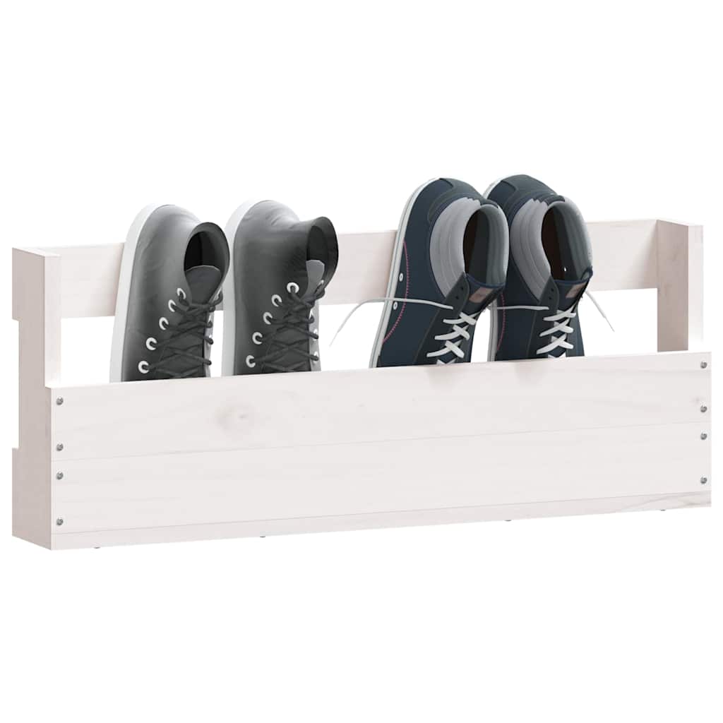 Étagères à chaussures murales 2 pcs Blanc 59x9x23 cm Pin massif - XIOS