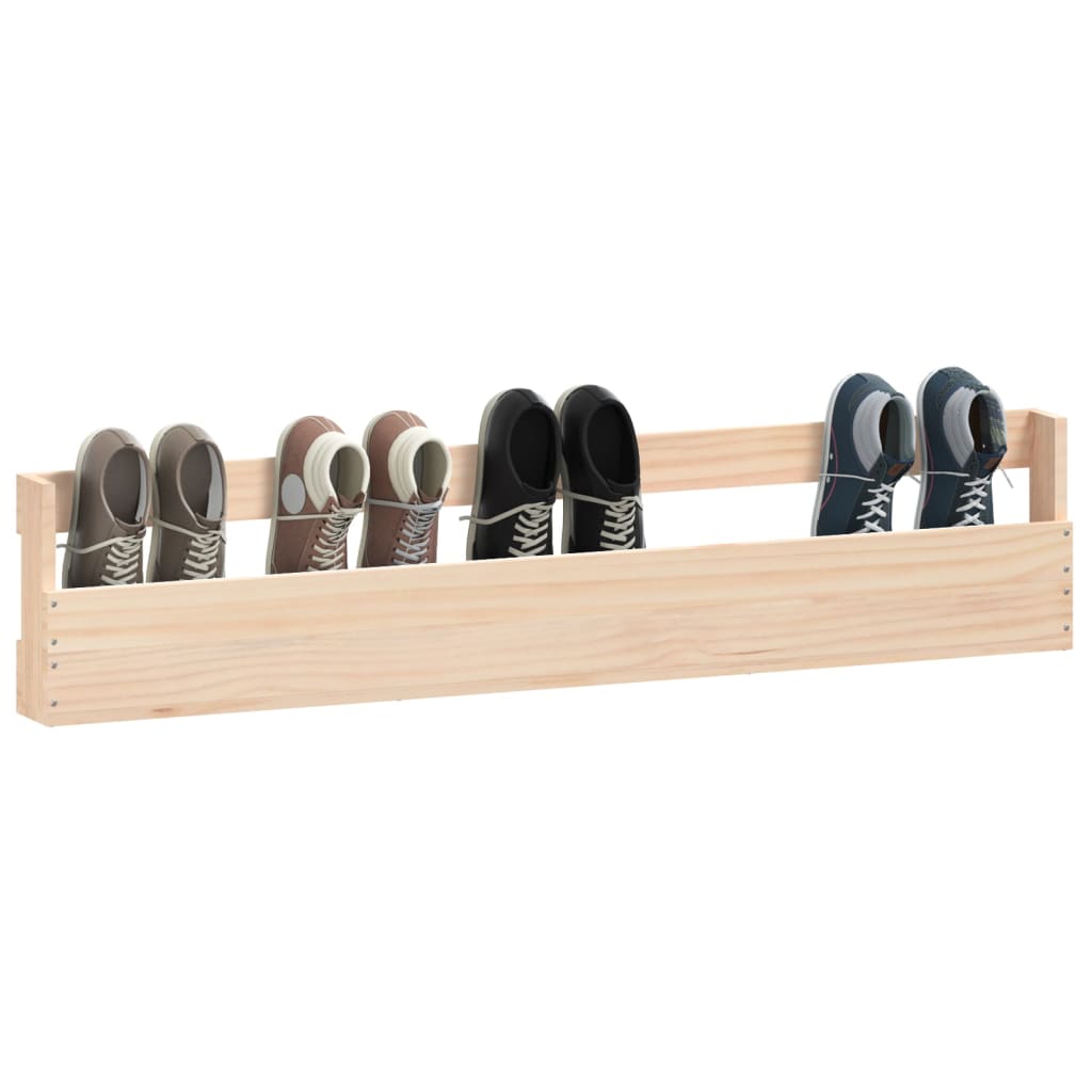 Étagères à chaussures murales 2 pcs 110x9x23 cm Pin massif - XIOS