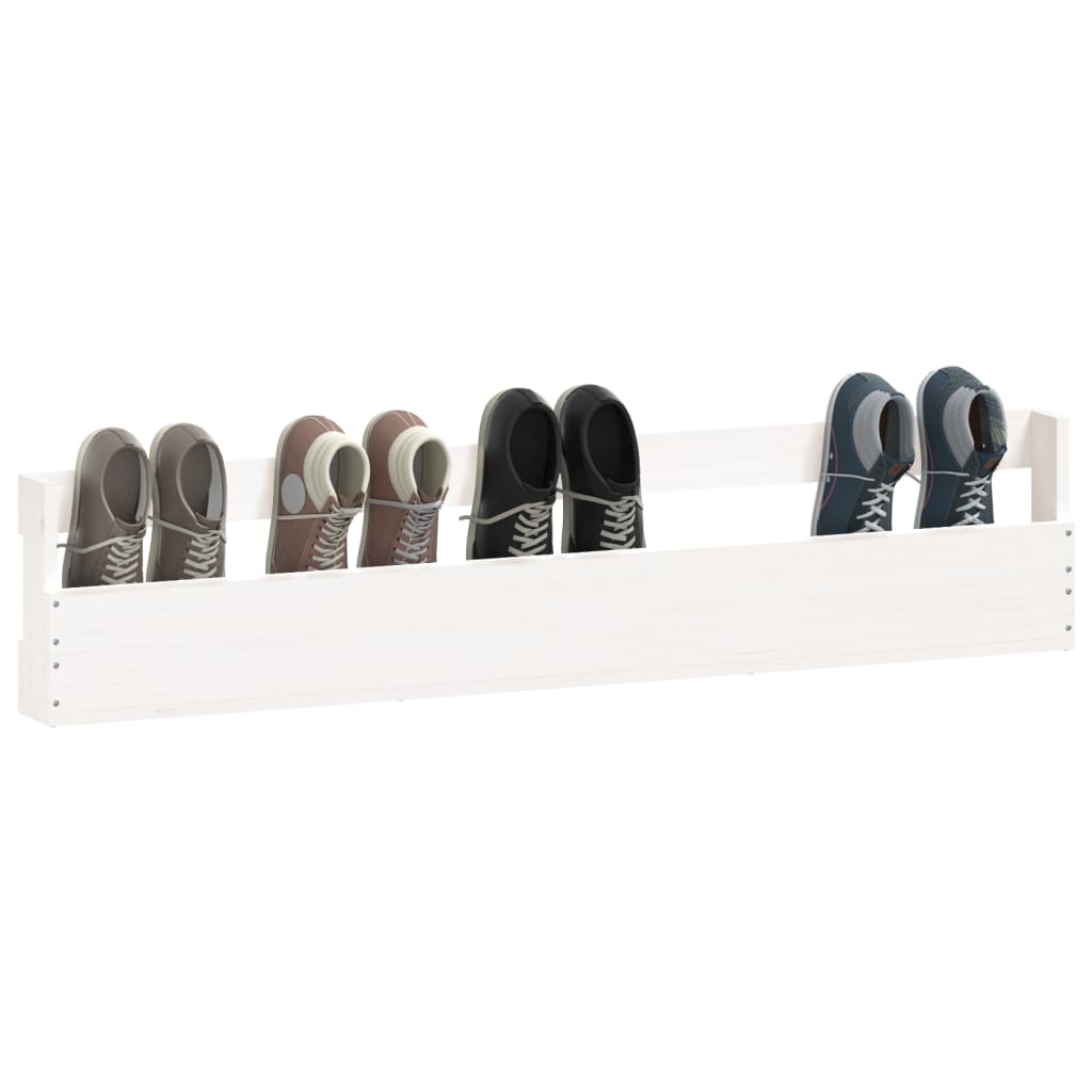 Étagères à chaussures murales 2 pcs Blanc 110x9x23cm Pin massif - XIOS