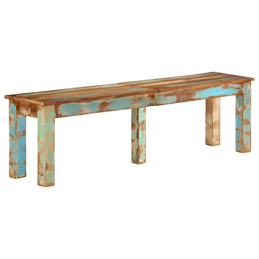 Banc 160x35x46 cm bois de récupération massif - XIOS