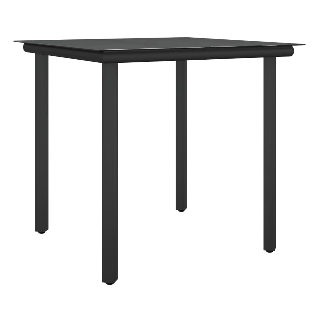 Ensemble à manger de jardin 3 pcs coussins résine tressée acier