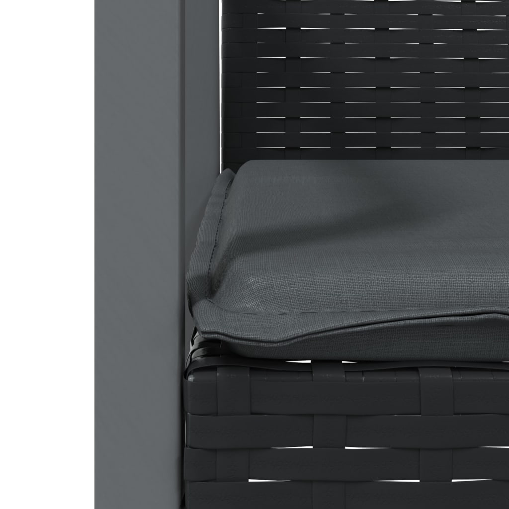 Ensemble à manger de jardin 5 pcs coussins résine tressée acier