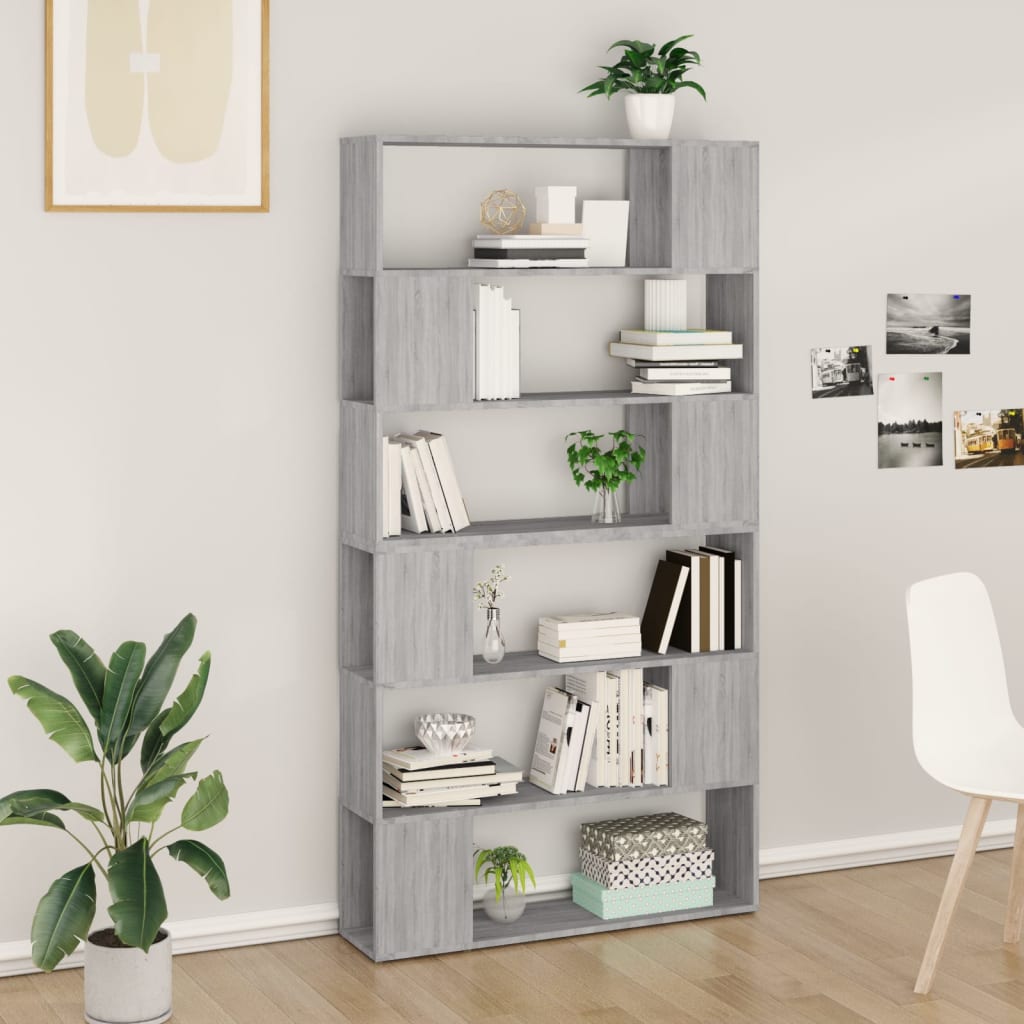 Bibliothèque/Séparateur de pièce sonoma gris 100x24x188 cm - XIOS