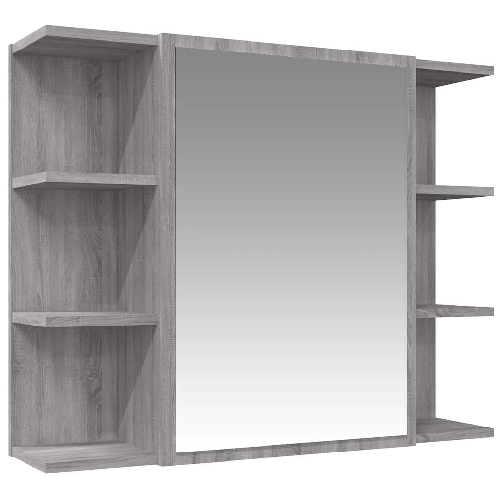 Ensemble d'armoires de salle de bain 3 pcs sonoma gris