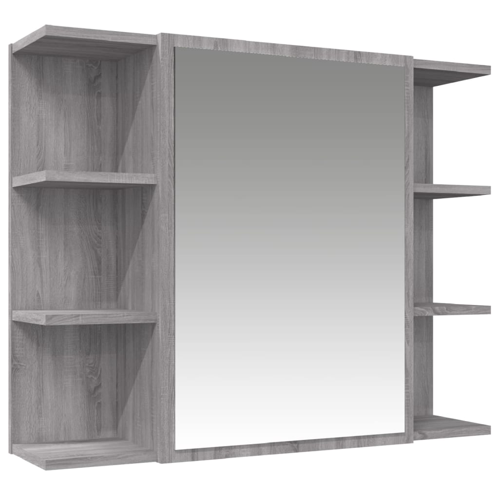 Ensemble d'armoires de salle de bain 3 pcs sonoma gris