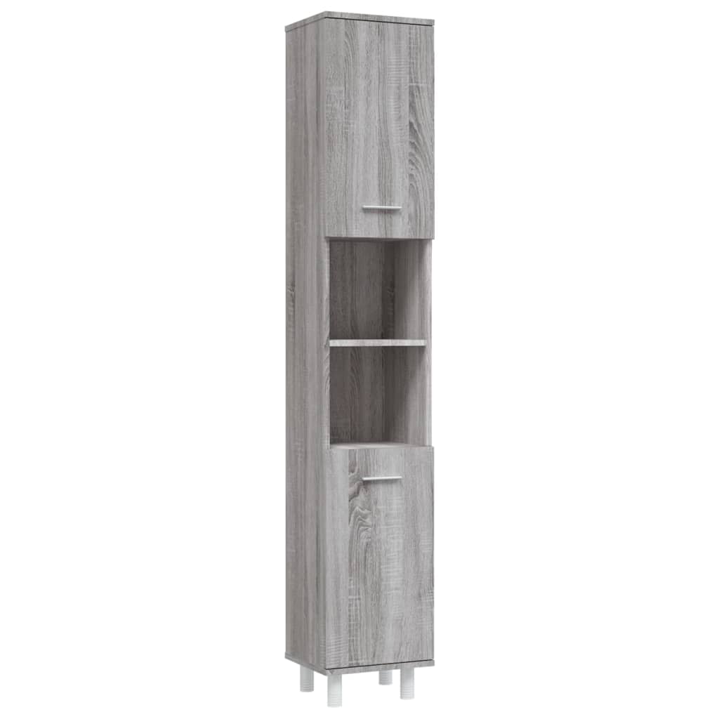 Ensemble d'armoires de salle de bain 4 pcs sonoma gris