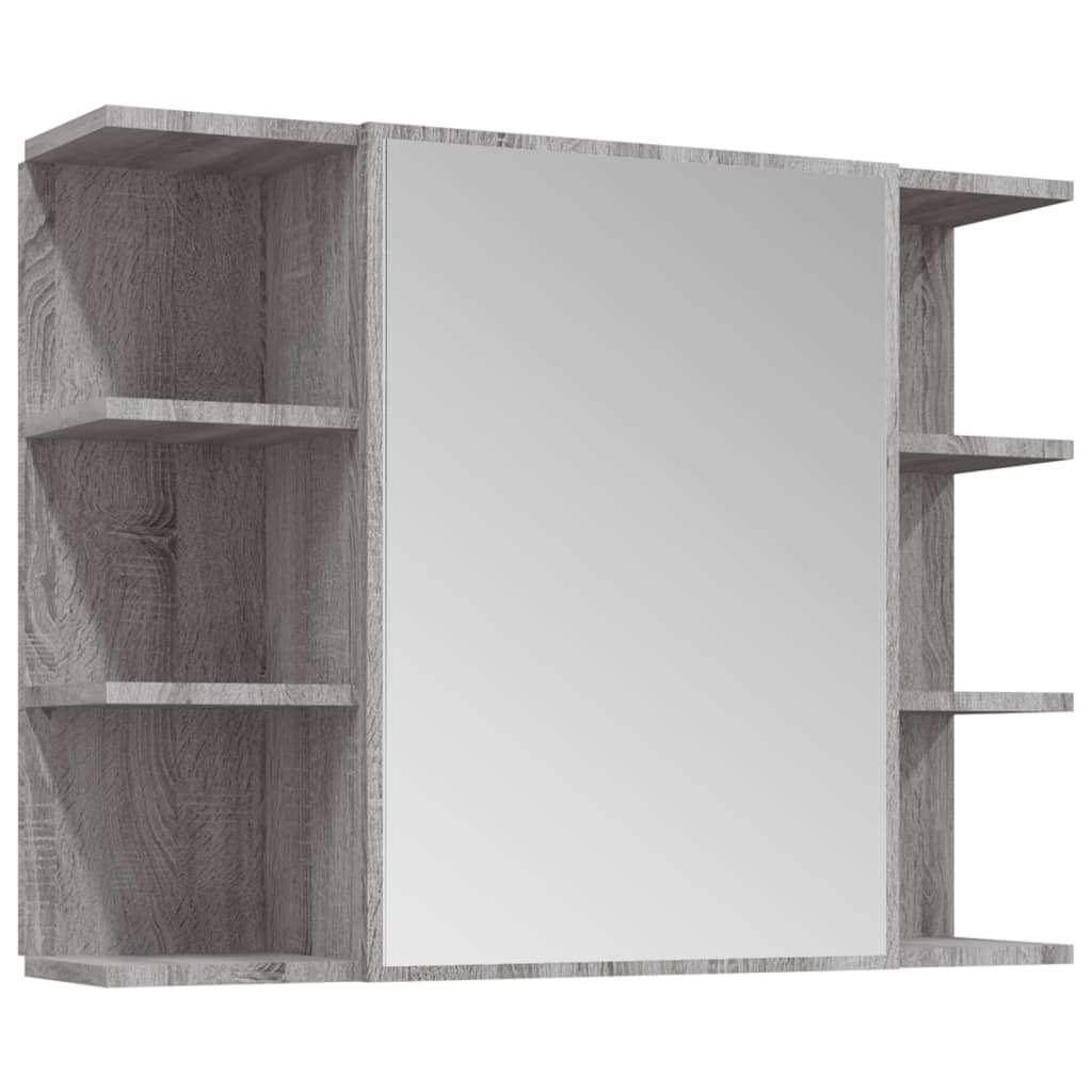 Ensemble d'armoires de salle de bain 4 pcs sonoma gris
