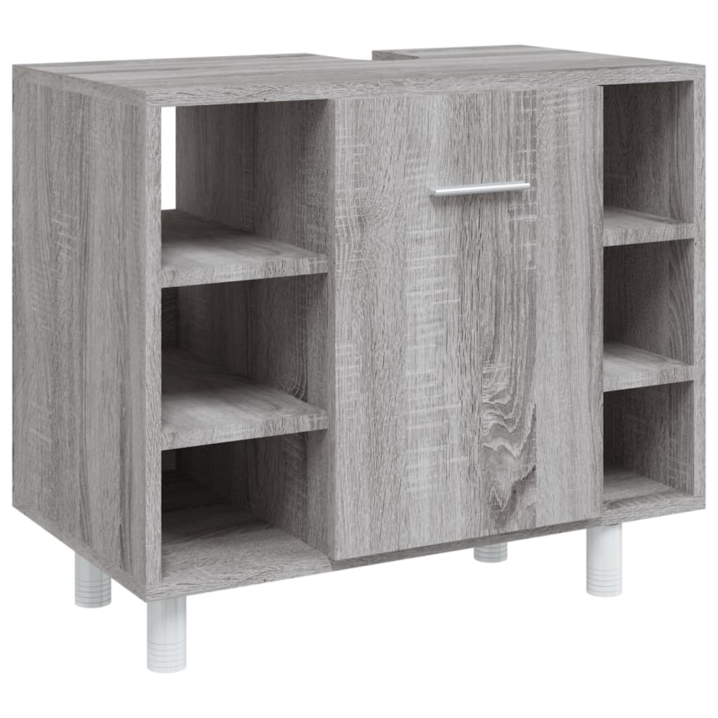 Ensemble d'armoires de salle de bain 4 pcs sonoma gris