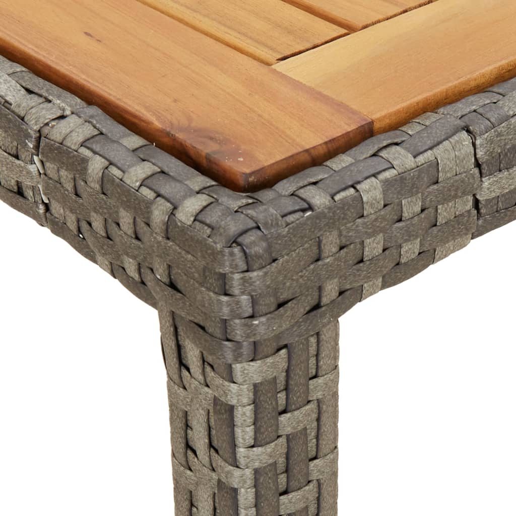 Ensemble à manger de jardin 5 pcs coussins gris résine tressée