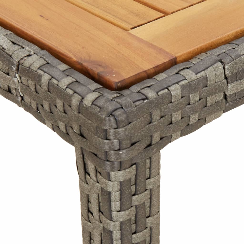 Ensemble à manger jardin et coussins 7 pcs gris rotin