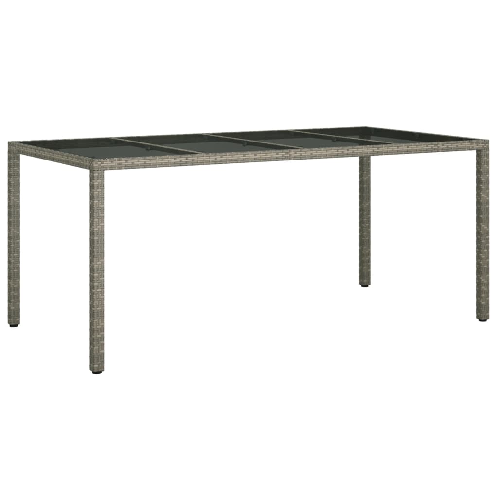 Ensemble à manger jardin et coussins 7 pcs gris rotin