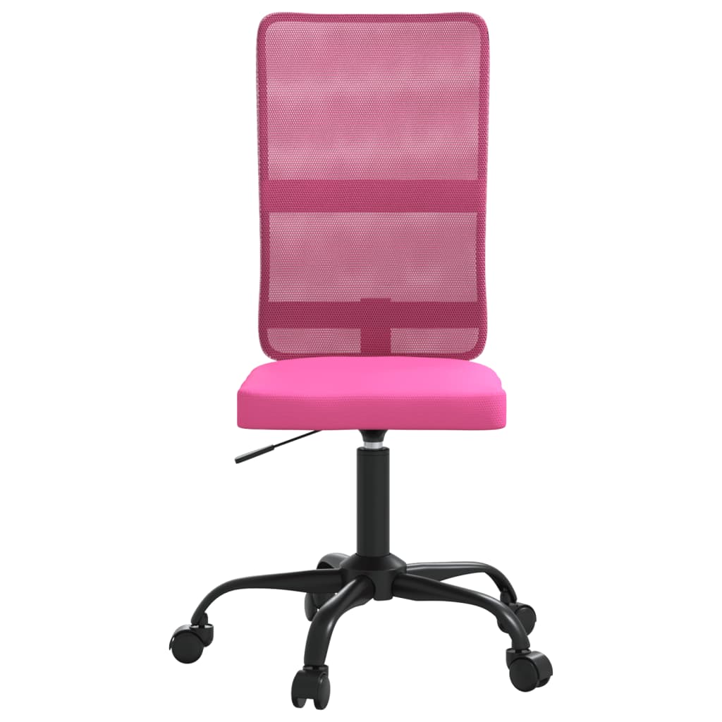 Chaise de bureau réglable en hauteur rose tissu en maille - XIOS
