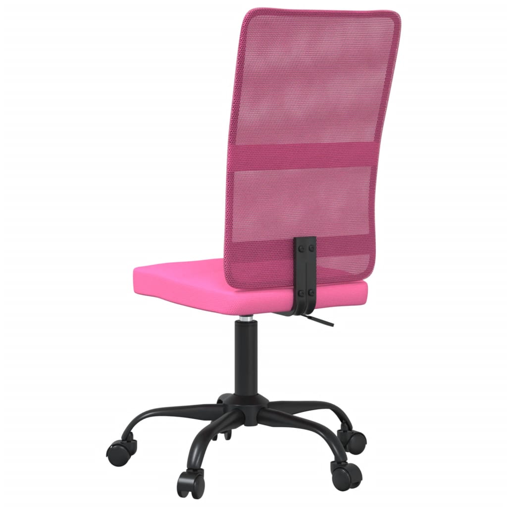 Chaise de bureau réglable en hauteur rose tissu en maille - XIOS