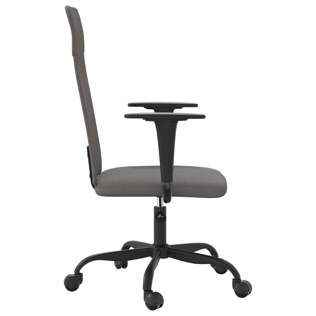 Chaise de bureau réglable en hauteur gris foncé tissu Chaises de bureau vidaXL