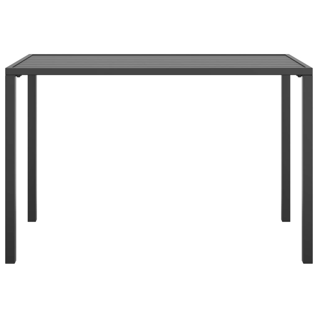 Table à manger de jardin anthracite 110x54x70 cm acier - XIOS