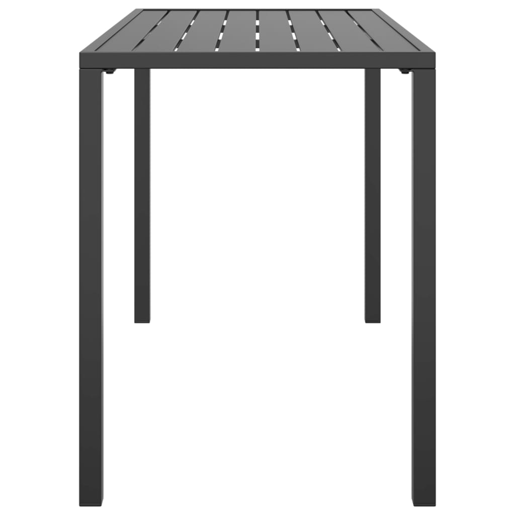 Table à manger de jardin anthracite 110x54x70 cm acier - XIOS