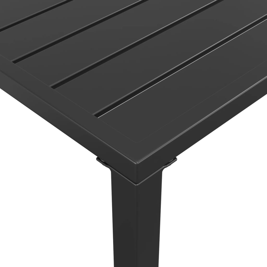 Table à manger de jardin anthracite 110x54x70 cm acier - XIOS