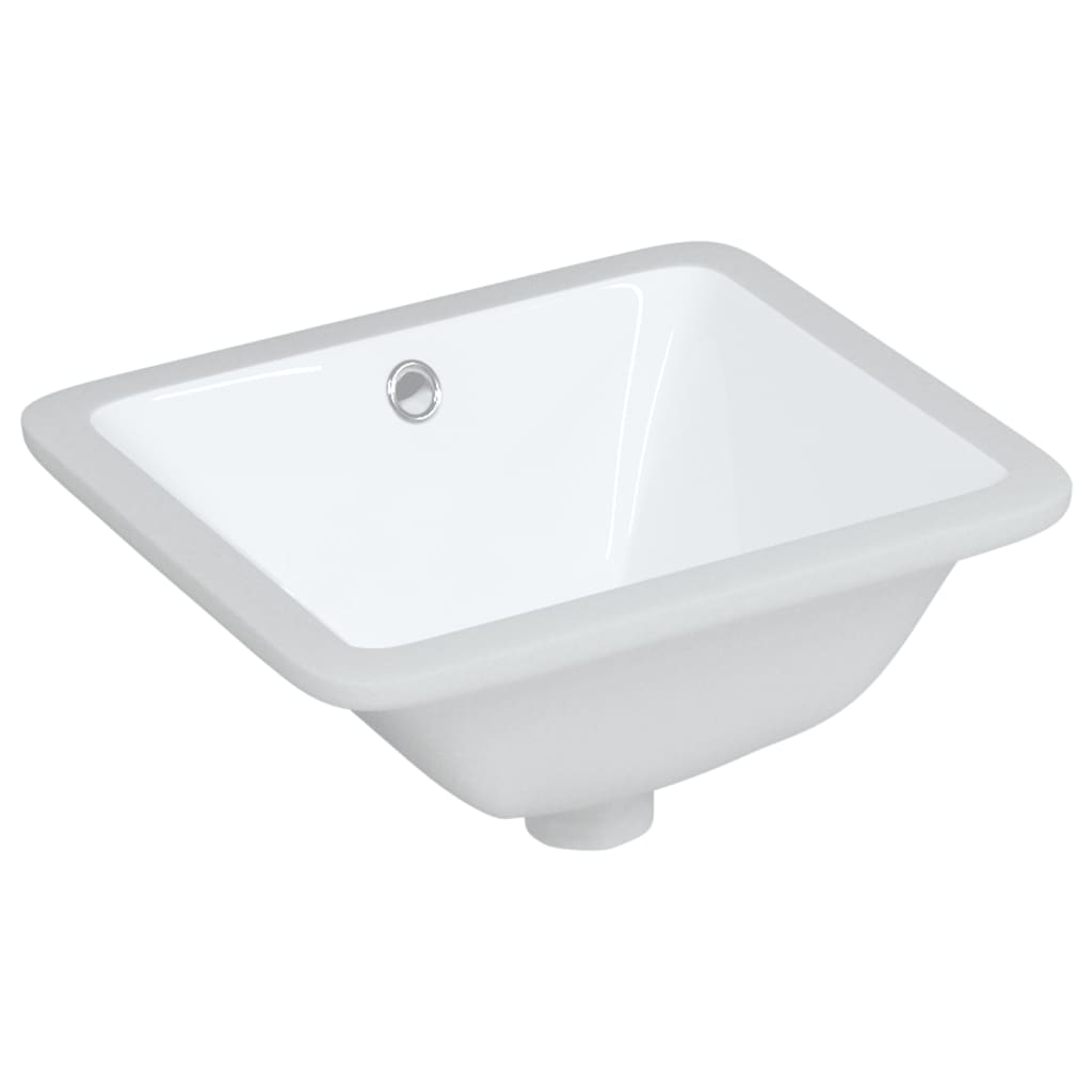 Évier de salle de bain blanc rectangulaire céramique Lavabos vidaXL