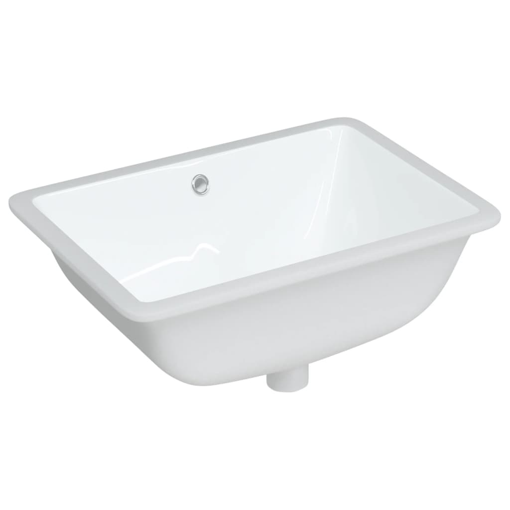 Évier salle de bain blanc rectangulaire céramique Lavabos vidaXL