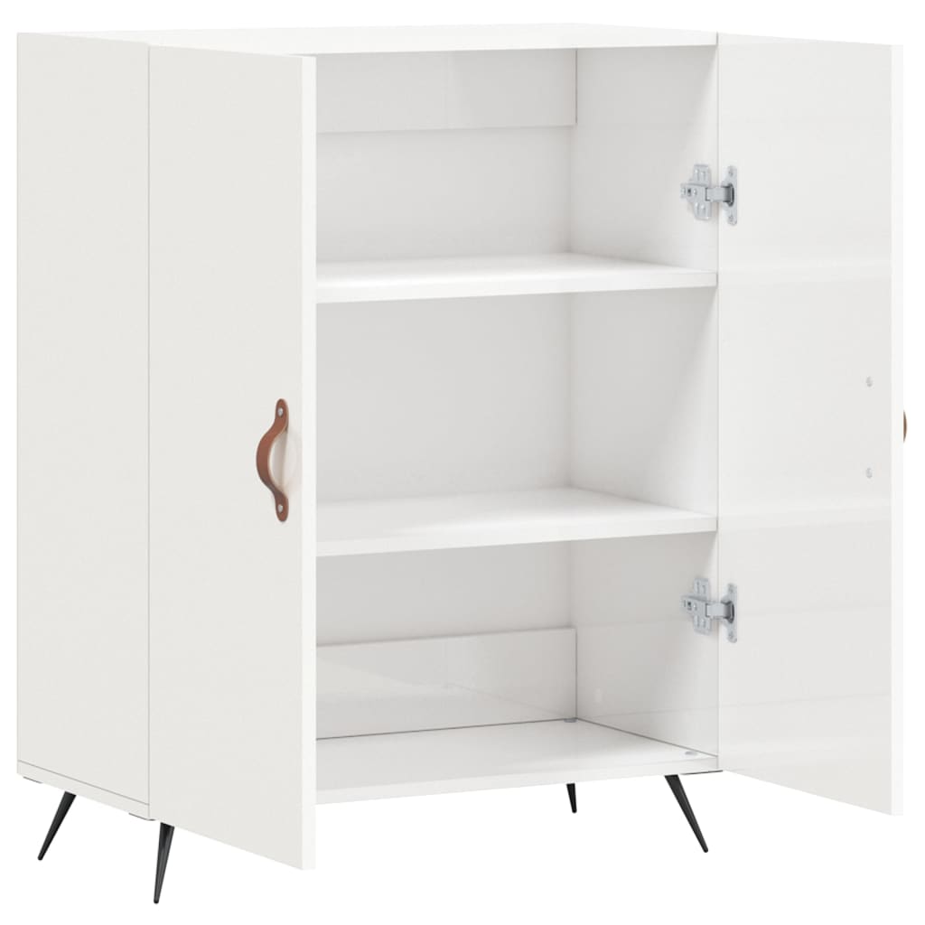 Buffet Blanc brillant 69,5x34x90 cm Bois d'ingénierie - XIOS