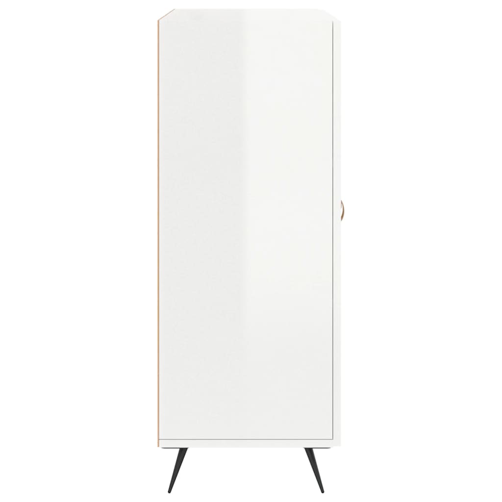 Buffet Blanc brillant 69,5x34x90 cm Bois d'ingénierie - XIOS