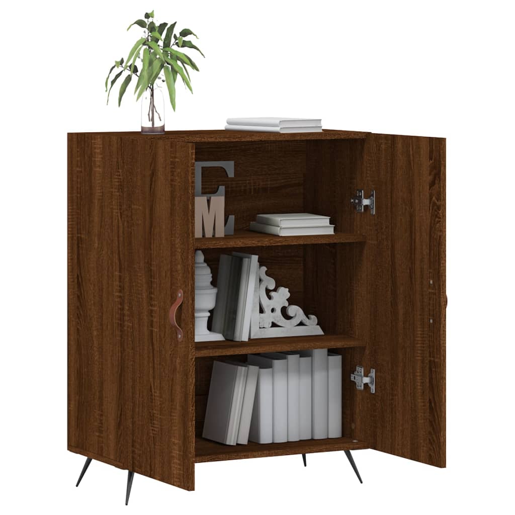 Buffet chêne marron 69,5x34x90 cm bois d'ingénierie - XIOS