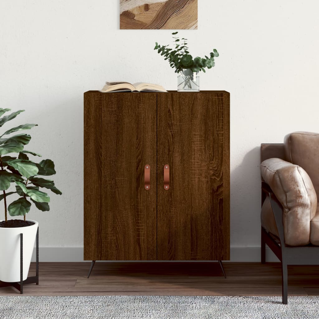 Buffet chêne marron 69,5x34x90 cm bois d'ingénierie - XIOS