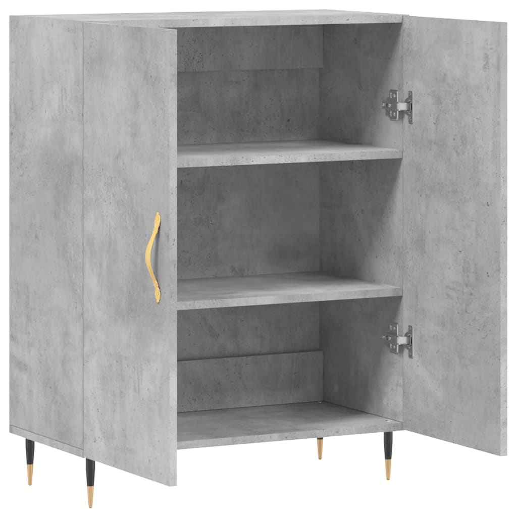 Buffet gris béton 69,5x34x90 cm bois d'ingénierie - XIOS