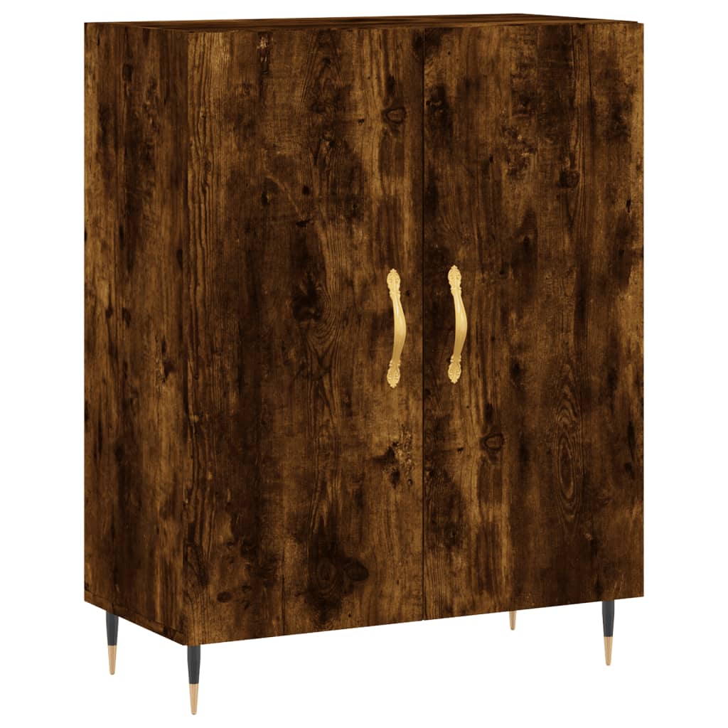 Buffet chêne fumé 69,5x34x90 cm bois d'ingénierie - XIOS